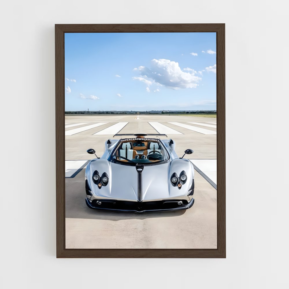 Poster Zonda Noir et Blanc – affiche Pagani (vue 5)